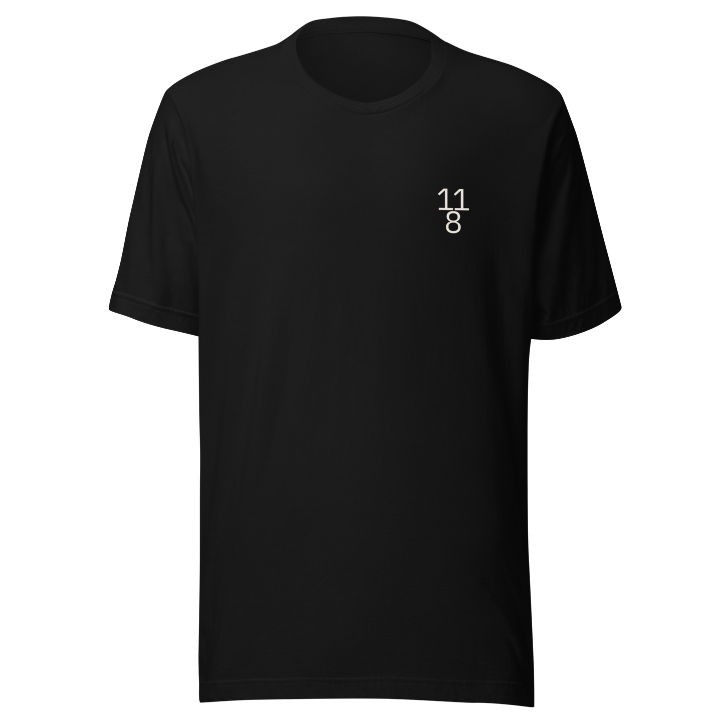 11/8 Time Signature Black T-Shirt — Complex odd meter notation for musicians — Between The Beats